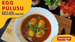 Masala Egg Pulusu Recipe  Spicy amp Tangy Egg Curry [upl. by Aleacem479]