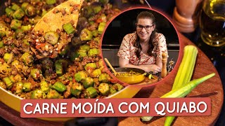 CARNE MOIDA COM QUIABO SEQUINHO DELICIOSA [upl. by Llevrac]