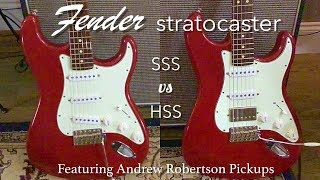 Fender Stratocaster Comparison SSS vs HSS [upl. by Einyaj]