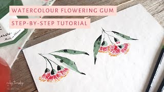 Simple Watercolour Flowering Gum [upl. by Vladi685]