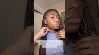 Hair transformation knotless box braids on yourself braids knotlessbraids hair shorts 4chair [upl. by Leviralc]