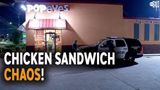 Armed mob demands Popeyes chicken sandwiches [upl. by Edahsalof990]