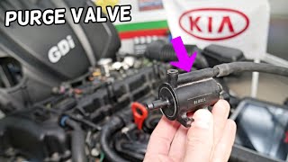 PURGE CONTROL VALVE SOLENOID REPLACEMENT LOCATION REMOVAL KIA SORENTO KIA SPORTAGE [upl. by Ynnavoj498]