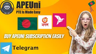 Buy Apeuni VIP Subscription in Bangladesh  Easy Steps Bkash Nagad Telegram WhatsApp  PTE MOCK [upl. by Lower]