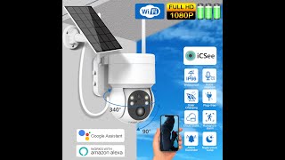 ICSee solar wifi battery cameracamera solarsystem wificamera ipcamera system factory [upl. by Bysshe]