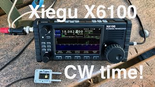 The new Xiegu X6100 Lets see how well it performs CW in the field [upl. by Lyj]