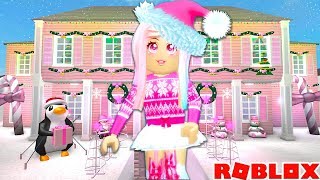 Giving My Mansion A HOLIDAY MAKEOVER In Bloxburg New Bloxburg Christmas Update [upl. by Clayborne]