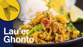 Lau er Ghonto Moong Dal Bori Diye  Bengali Lau Recipe  Bengali Spicy Curried Bottle Gourd [upl. by Rogozen996]