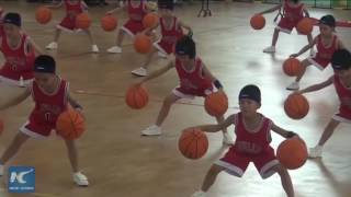 Amazing basketball skills of kindergarten kids in Hangzhou China [upl. by Saltzman]