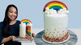 Rainbow Surprise Cake  Candy Sprinkle Explosion [upl. by Martinsen]