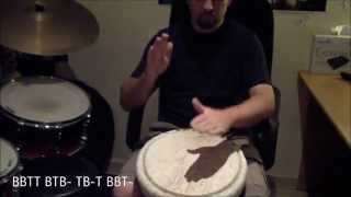 Djembe patterns for beginners  Pattern 13 [upl. by Vinni]