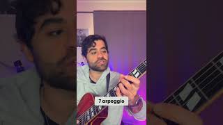 Jazz🎸lesson  Maj7 arpeggio over minor chords guitar jazzguitar jazzguitarplayer [upl. by Ennayhs]