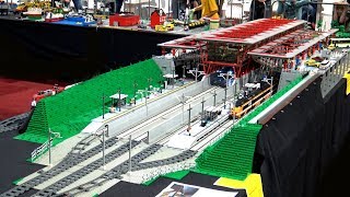 LEGO TGV Train Station Valence in LEGO  LEGO WORLD 2018  MOC by Gerard Salden [upl. by Assiram]