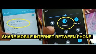 how to share Mobile Internet with other phone having No Sim Card New [upl. by Laurice]