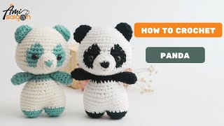 034  Amigurumi Panda Bear Crochet Pattern  The Famous Youtube Panda Pattern  Ami Saigon [upl. by Cristie]