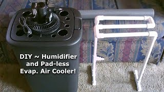 DIY Humidifier amp Evap Air Cooler  A quotPadlessquot Evap Air Cooler  can be solar powered [upl. by Jade]