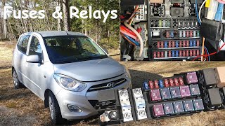 Hyundai i10 All Fuses and Relay Location [upl. by Mayman632]