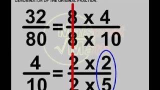 Fractions  Reducing Fractions To Lowest Terms [upl. by Eimaral]