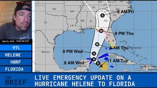 LIVE EMERGENCY UPDATE ON A CAT 3 HURRICANE HELENE HEADING FOR FLORIDA [upl. by Ellenoj]