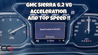 GMC Sierra 62L AT4  Acceleration test and top SPEED  060 Mph  0100 Kmh [upl. by Arul618]