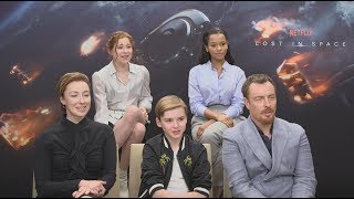 Netflixs Lost In Space Interview With The Robinsons  Geek Interviews [upl. by Yelsa174]