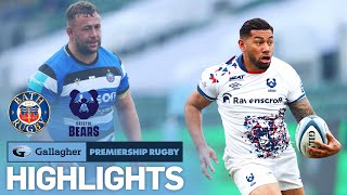 Bath v Bristol Bears  HIGHLIGHTS  Dramatic Comeback in Derby Game  Gallagher Premiership 202021 [upl. by Fielding821]