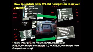 How to update your VW Skoda  RNS 315 model maps Navigation version update to EURWV12  2020 [upl. by Norym]