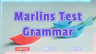 Marlins Test For Seafarer  Grammar [upl. by Ilujna]