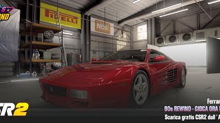 【CSR2】Ferrari 512 TR “Testarossa” shift amp tune for 759x [upl. by Ahsiuqal242]