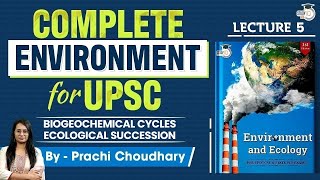 Environment and Ecology Series Lecture 5  Biogeochemical Cycles Ecological Succession  UPSC GS 3 [upl. by Zared]