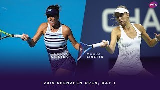 Sorana Cirstea vs Magda Linette  2019 Shenzhen Open Day 1  WTA Highlights [upl. by Eilrahc]