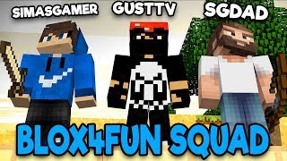 BLOX4FUN FAMILY SQUAD in MINECRAFT SURVIVAL MODE [upl. by Elolcin]