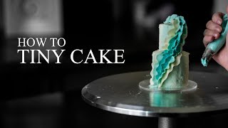 Buttercream Ruffles Mini Cake  Cake Decorating School [upl. by Perceval]