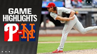 Phillies vs Mets Game Highlights 51424  MLB Highlights [upl. by Aleinad141]