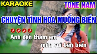 ✔ CHUYỆN TÌNH HOA MUỐNG BIỂN Karaoke Tone Nam  Bến Tình Karaoke [upl. by Jelene]