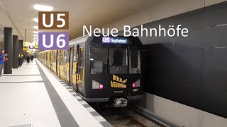 UBahn Berlin Die neuen Bahnhöfe der U5 im Betrieb 4K60 [upl. by Aisatnaf]