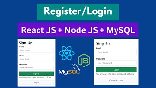 Login and Registration Form using React  Node  MySQL  Login and Sign Up Form with Validation [upl. by Richter30]