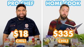 335 vs 18 Chili Pro Chef amp Home Cook Swap Ingredients  Epicurious [upl. by Odlanier]