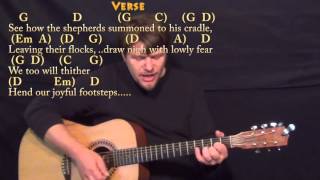 O Come All Ye Faithful Christmas Strum Guitar Cover Lesson in G with ChordsLyrics [upl. by Norreht]