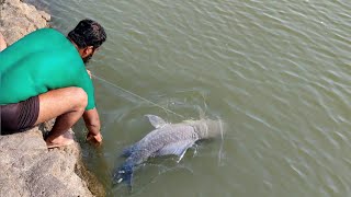 machli ka shikar  machhali pakdana  hand fishing setup  Rohu grass machhli ka chara  silver carp [upl. by Thedric]