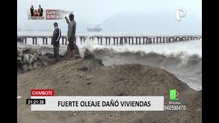 Tumbes Vivienda se derrumbó tras oleajes anómalos [upl. by Lenra]