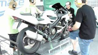 Honda cbr 600 f4i dyno run [upl. by Arraeis]