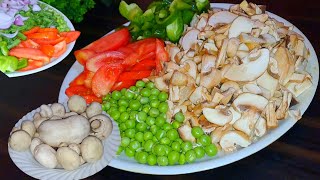 Mushroom with mixed veggies butter pepper fry  very healthy mushroom recipe for high protein source [upl. by Marne]