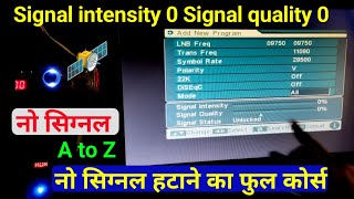 Signal intensity 0 Signal quality 0  DD Free dish no signal problem [upl. by Steinberg]