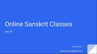 Sanskrit for Beginners by Ashok  Day 13 [upl. by Jelle]