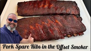 How to Smoke Pork Spare Ribs in an Offset Smoker  St Louis Style Ribs  Baker’s BBQ [upl. by Kcered]