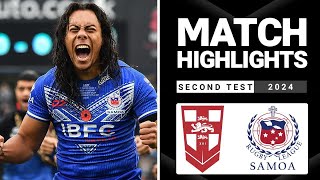 England v Toa Samoa  2nd International Test  Match Highlights [upl. by Azalea]