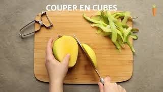 Comment éplucher et couper une mangue [upl. by Merceer172]