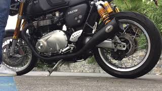 Triumph Thruxton 1200 R Zard Exhaust [upl. by Powder882]