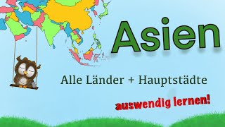 asiatische Länder und Hauptstädte lernen [upl. by Ayram22]